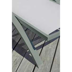 BARCELONA - Lot de 2 bains de soleil en toile plastifiéee et aluminium