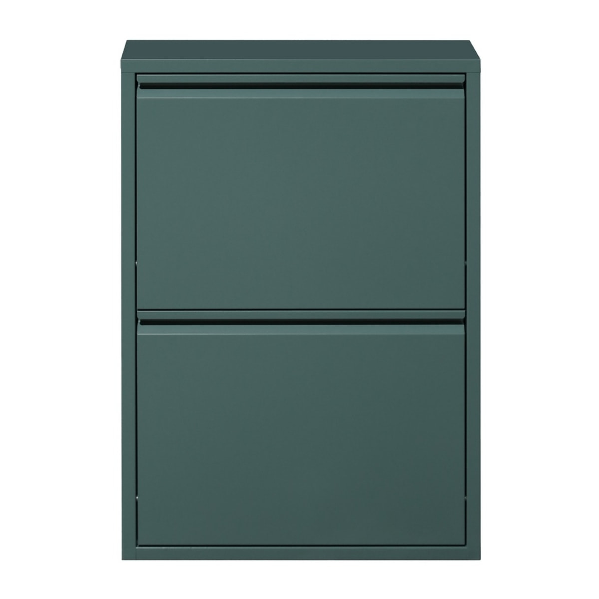 Scarpiera 2 ante in metallo verde 80,0 x 14,2 x 70,5 cm - Emy