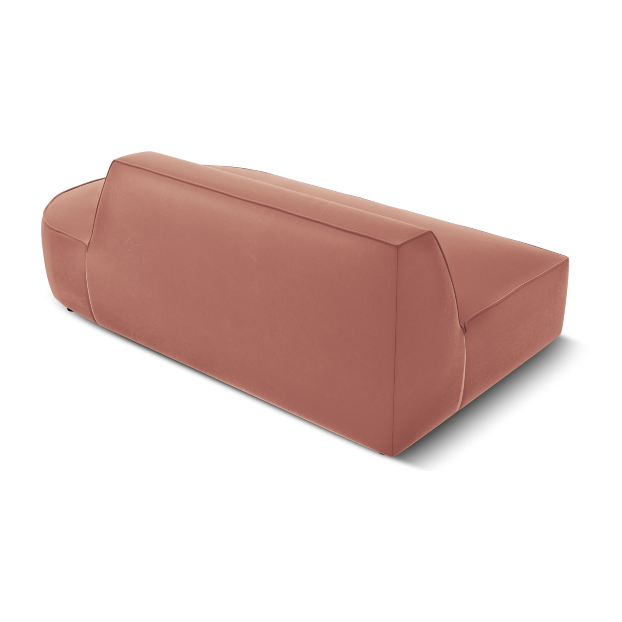 Canapé modulable droit "Charles" 2 places en velours rose