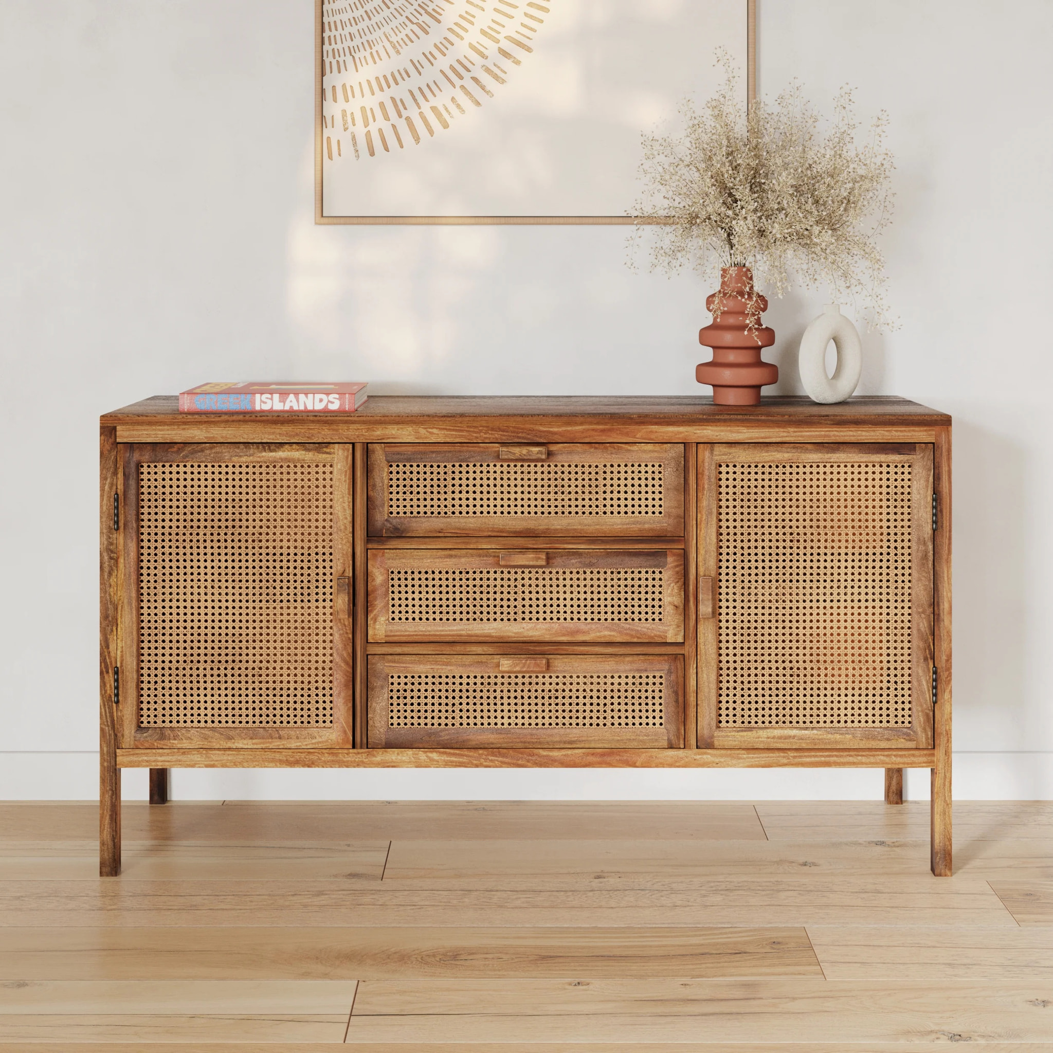 Ensemble buffet et meuble TV en bois - Tiki
