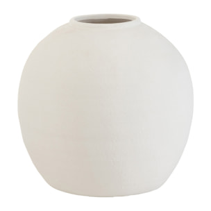 J-Line Vase Rond Ciment Blanc