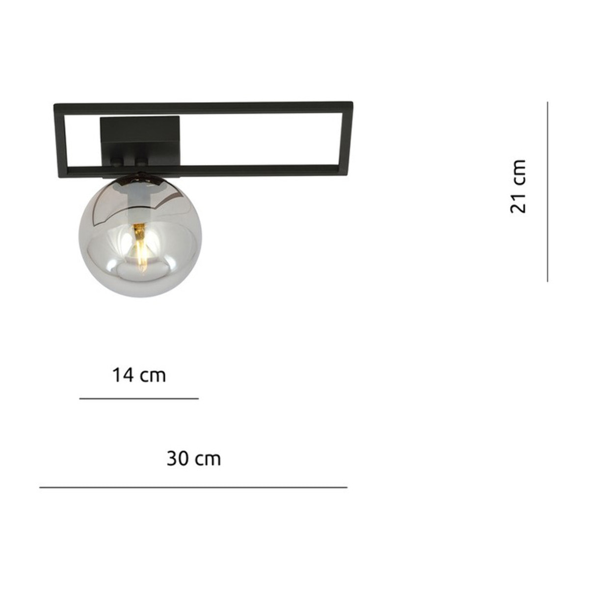 Lampada da soffitto Imago in acciaio nero e grafite