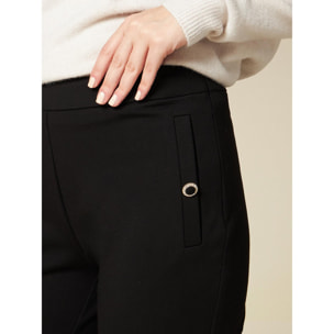 Oltre - Pantalones flared de punto Milano - Negro