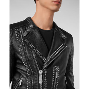 PHILIPP PLEIN Leather Biker