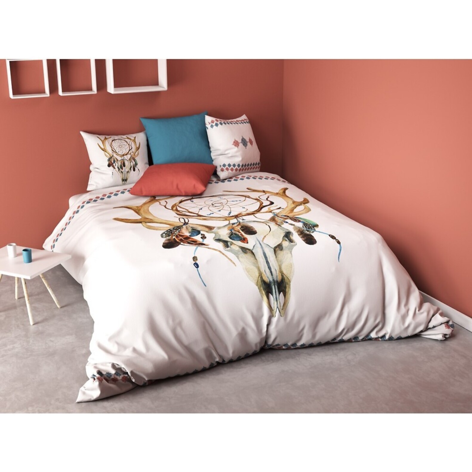 Parure Housse De Couette 3pcs 100% coton 51fils Cheyenne