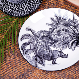 Lot de 6 grandes assiettes, SAVANA