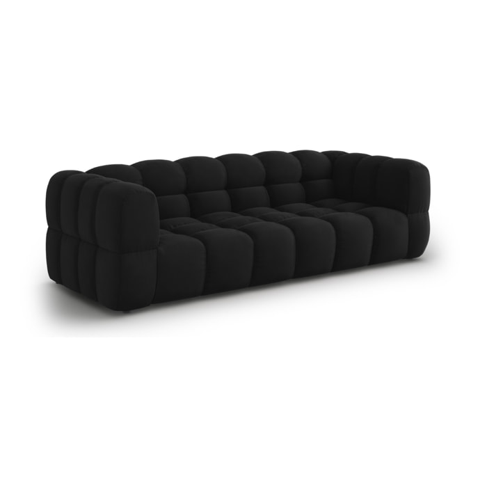 Canapé modulable "Sky" 4 places en velours noir