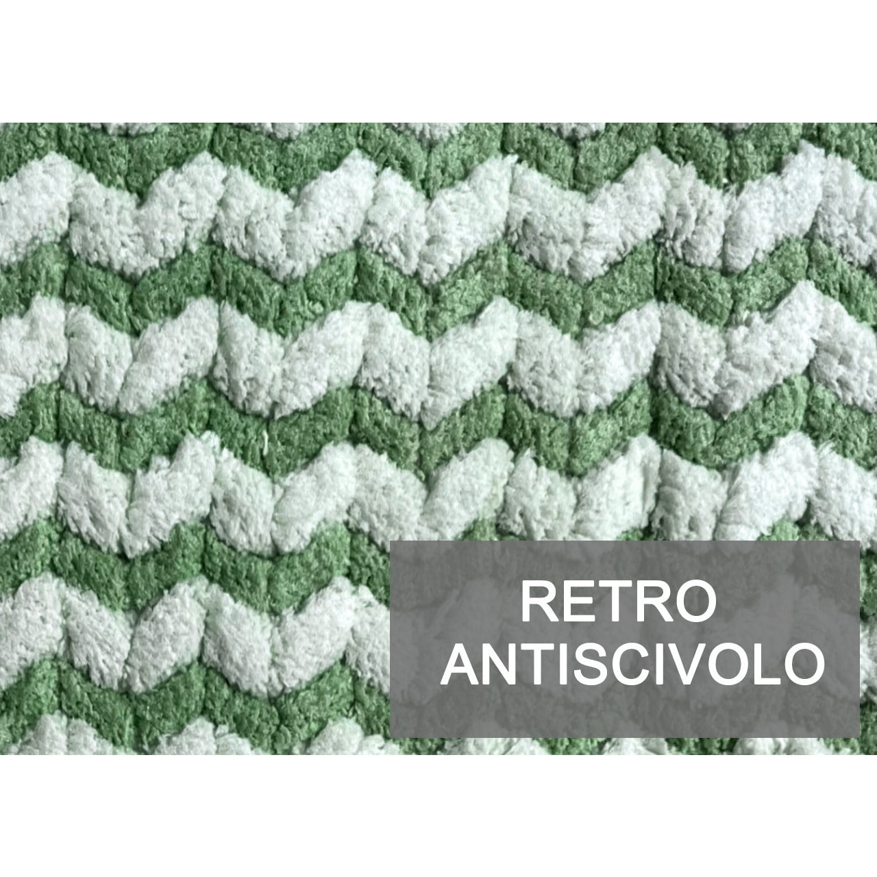 Tappeto Bagno Doccia Antiscivolo Super Assorbente Modello Dots Salvia