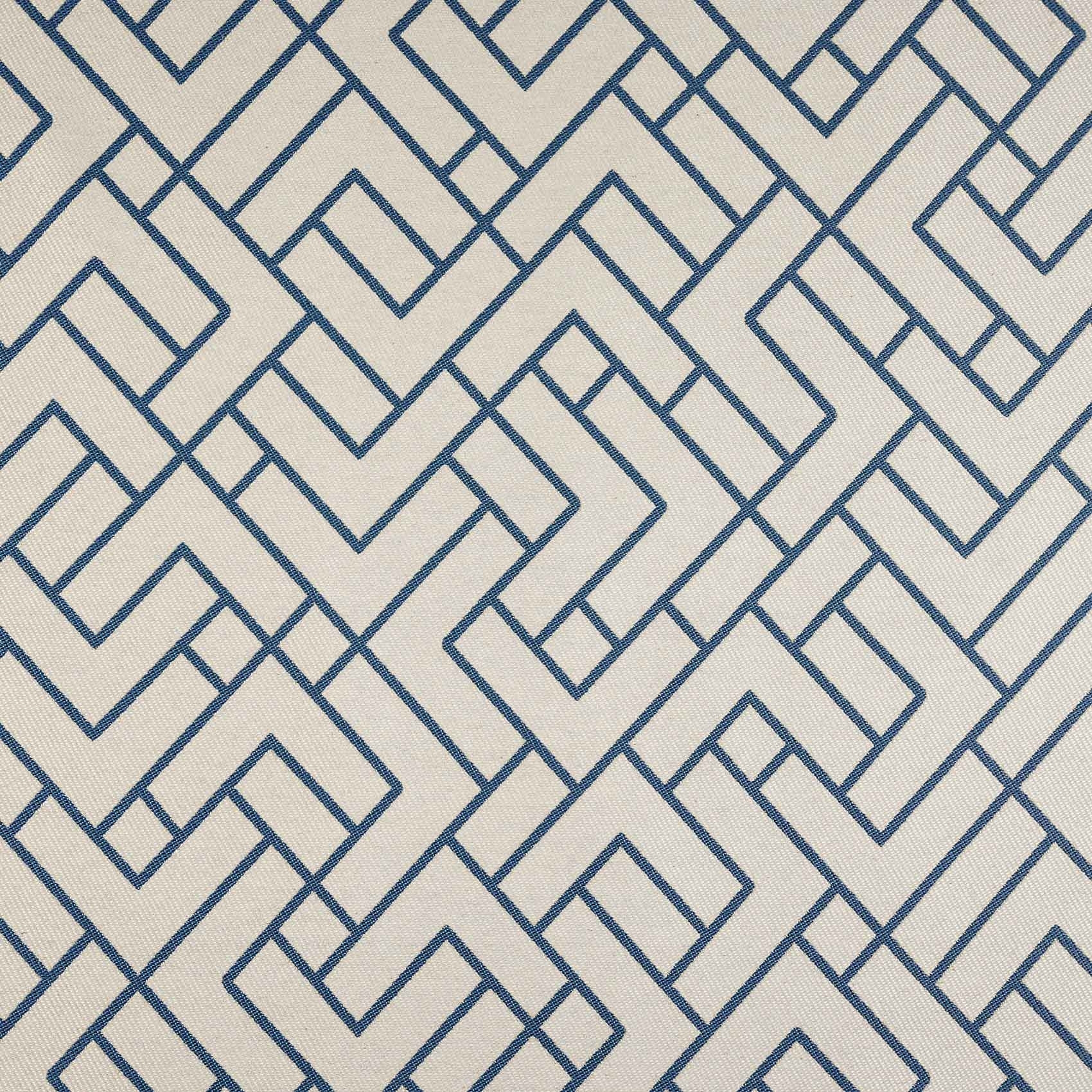 Rideau thermique imprimé graphique - Bleu