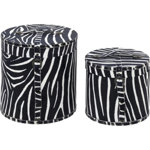 Boîtes Wild Animal zèbre set de 2 Kare Design
