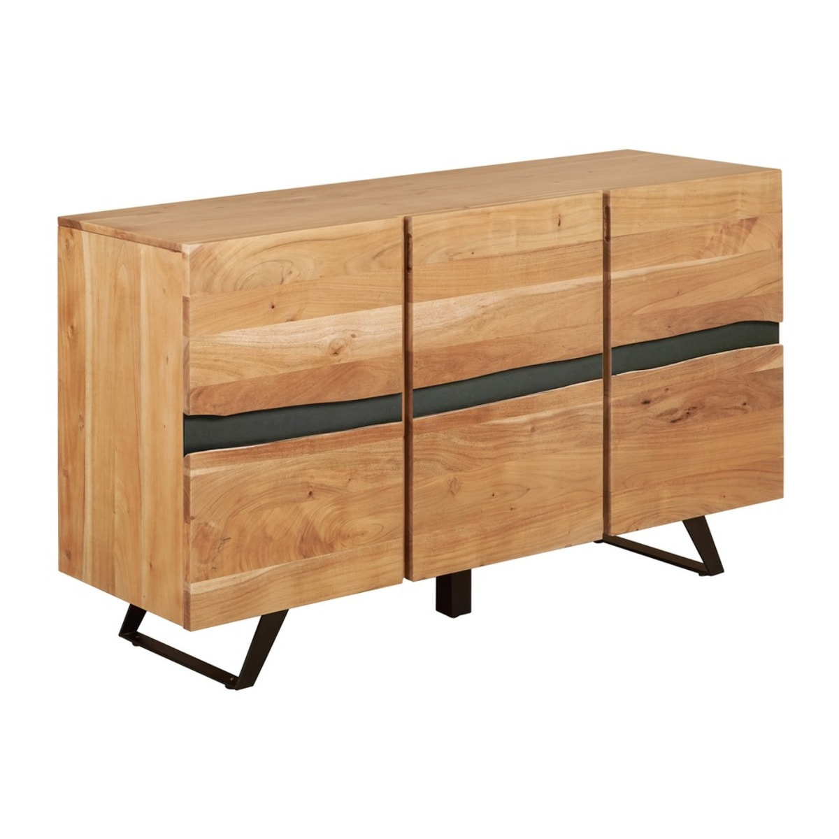 CREDENZA ACHILLE 85CM 3A ACACIA METALLO ORIZ