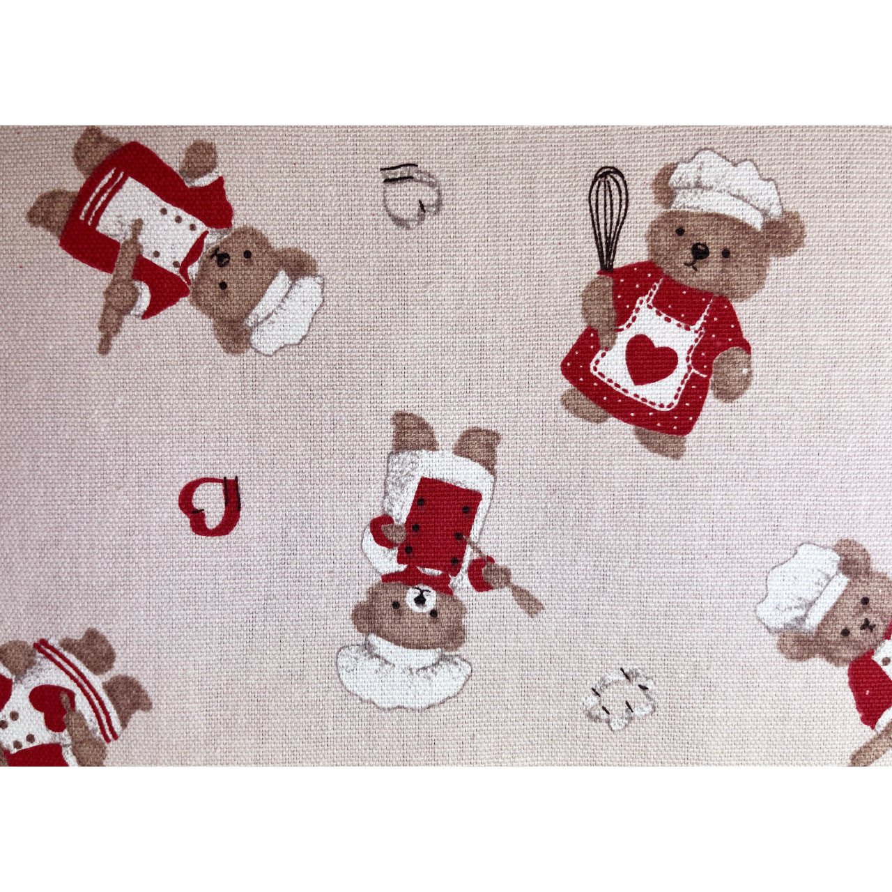 Tovaglia Cucina In 100% Cotone Made In Italy Disegno Orsetti Chef Vari Colori