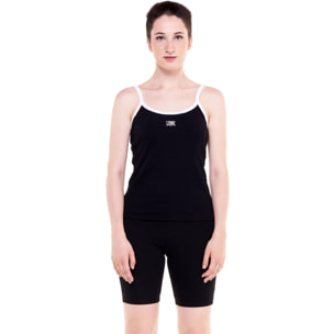 Camiseta de tirantes de mujer en blanco y negro.