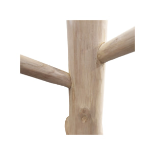 Porte manteau sur pied arbre en bois de teck brut H200 cm - BABAC