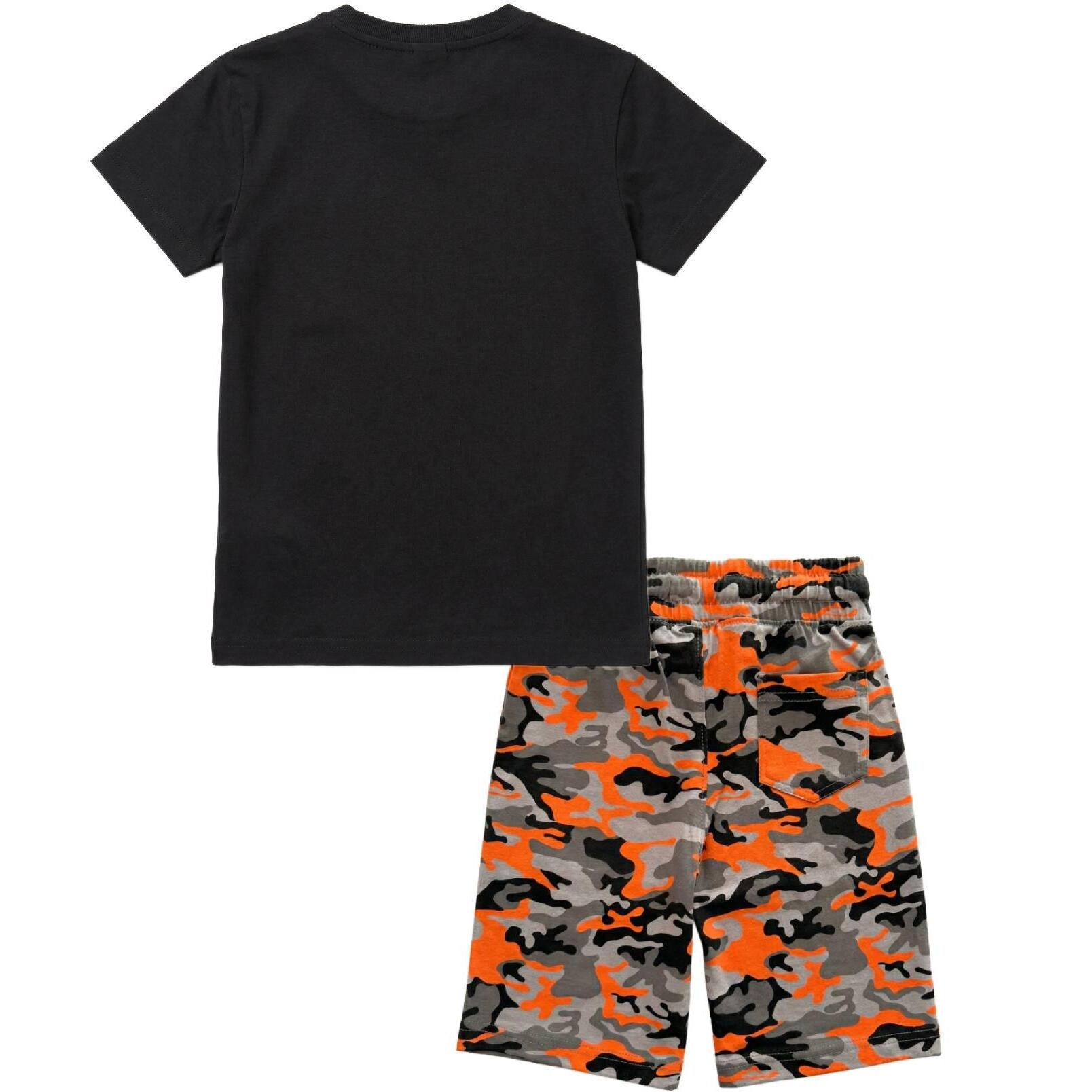 Set da bambino t-shirt + bermuda Military Fluo