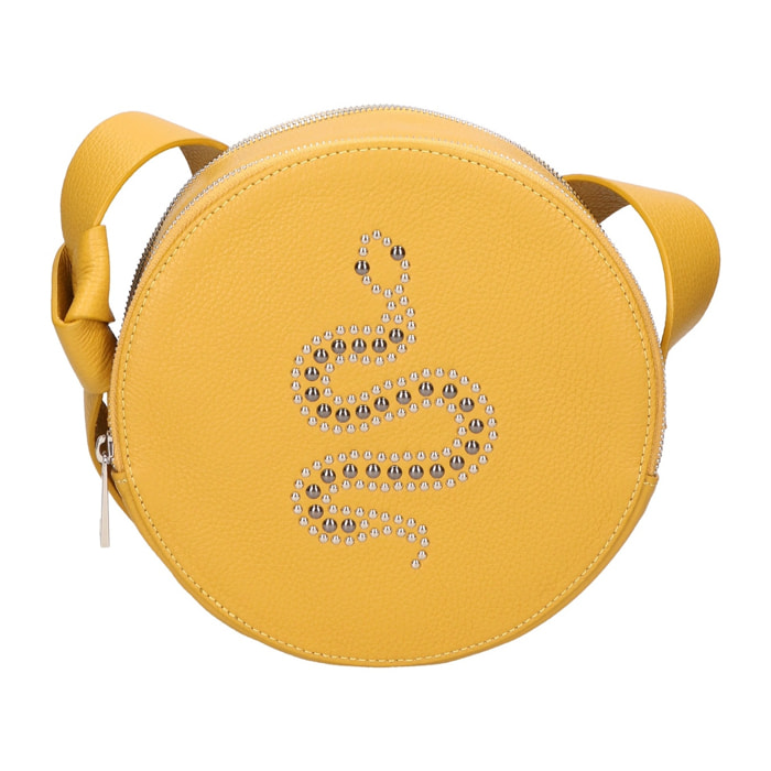 Borsa a spalla da donna - Modello Naomi - Vera pelle - 23.0 x 23.0 x 9.0 cm