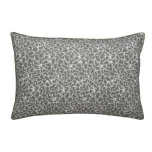 Taie d'oreiller imprimée en percale de coton, OSMOSE, Vert kakhi