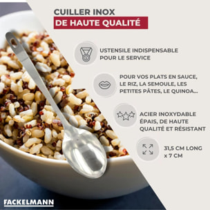 Ensemble de 2 Cuillères de service inox 31,5 cm Fackelmann Oxford
