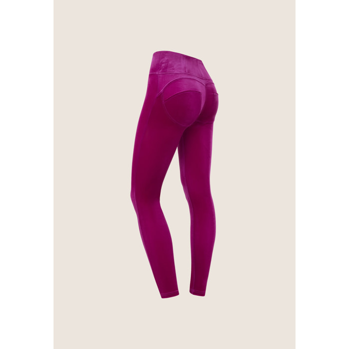 Pantaloni WR.UP® superskinny vita alta effetto velluto