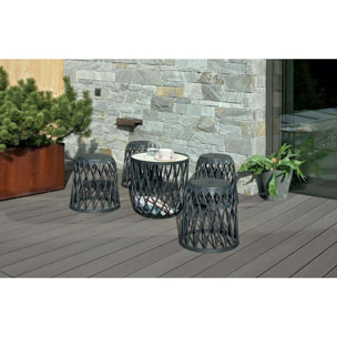 Cesta multifuncional 35l prosperplast uniqubo de plastico en color antracita 39 (largo) x 39 (ancho) x 40 (alto) cm