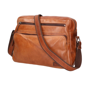 Borsa a tracolla unisex in vera pelle - Modello False - 100% pelle di vacchetta - 31.0 x 23.0 x 11.0 cm