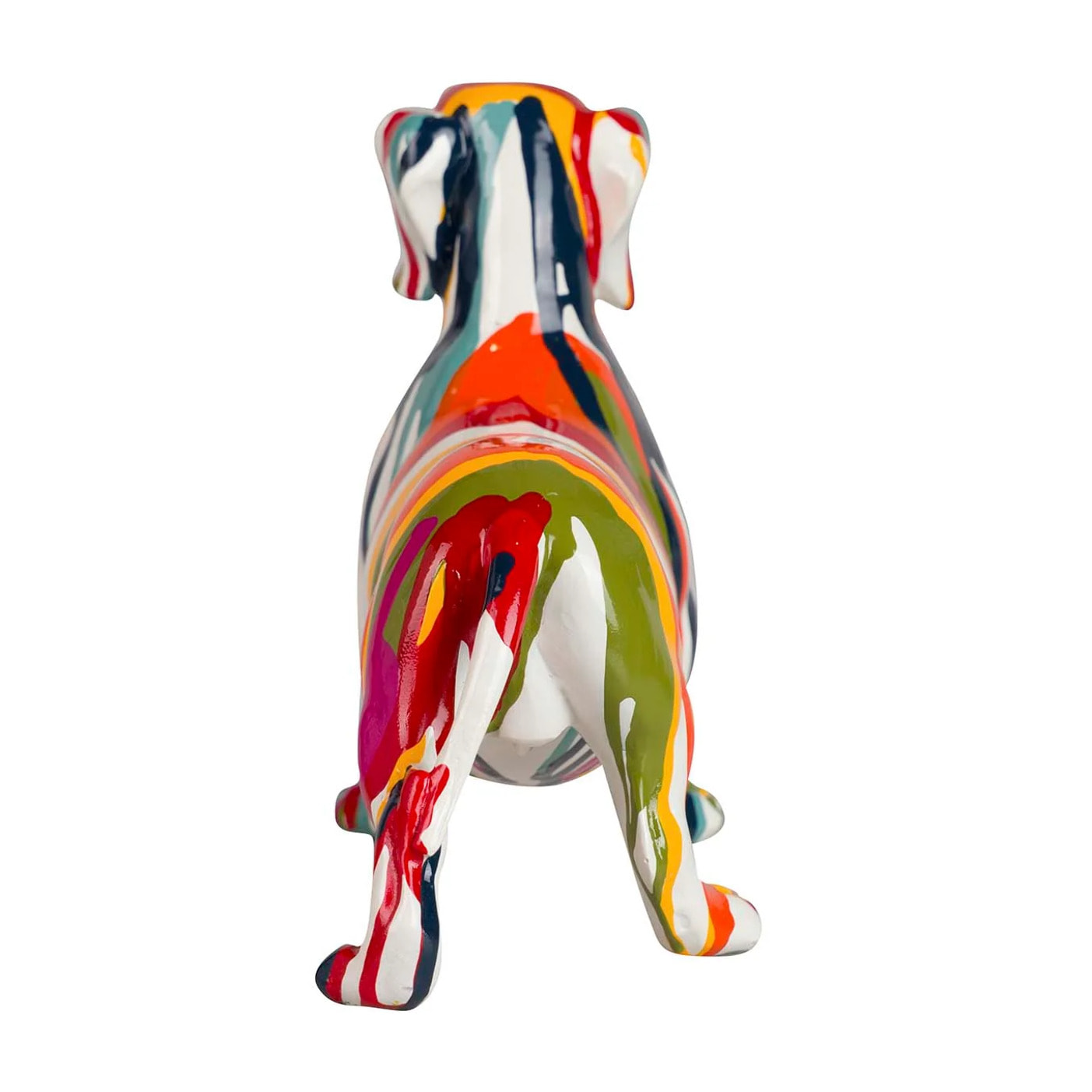 Figura Perro Teckel Resina 28x10x17 Cm