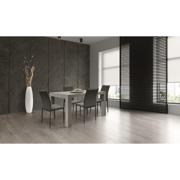 Tavolo MARZAMEMI in legno, finitura in grigio cemento, allungabile 140x90 cm - 220x90 cm