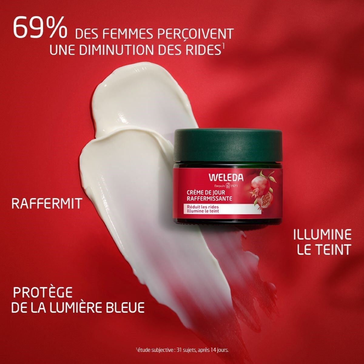 WELEDA - Rituel Raffermissant Anti âge - Crème de Jour et de Nuit - Contour des yeux - Sérum- Grenade et Peptides de Maca - Vegan - Certifié Natrue- Pot 40 ml x2 - Tube 12 ml - Flacon 30 ml et pipette