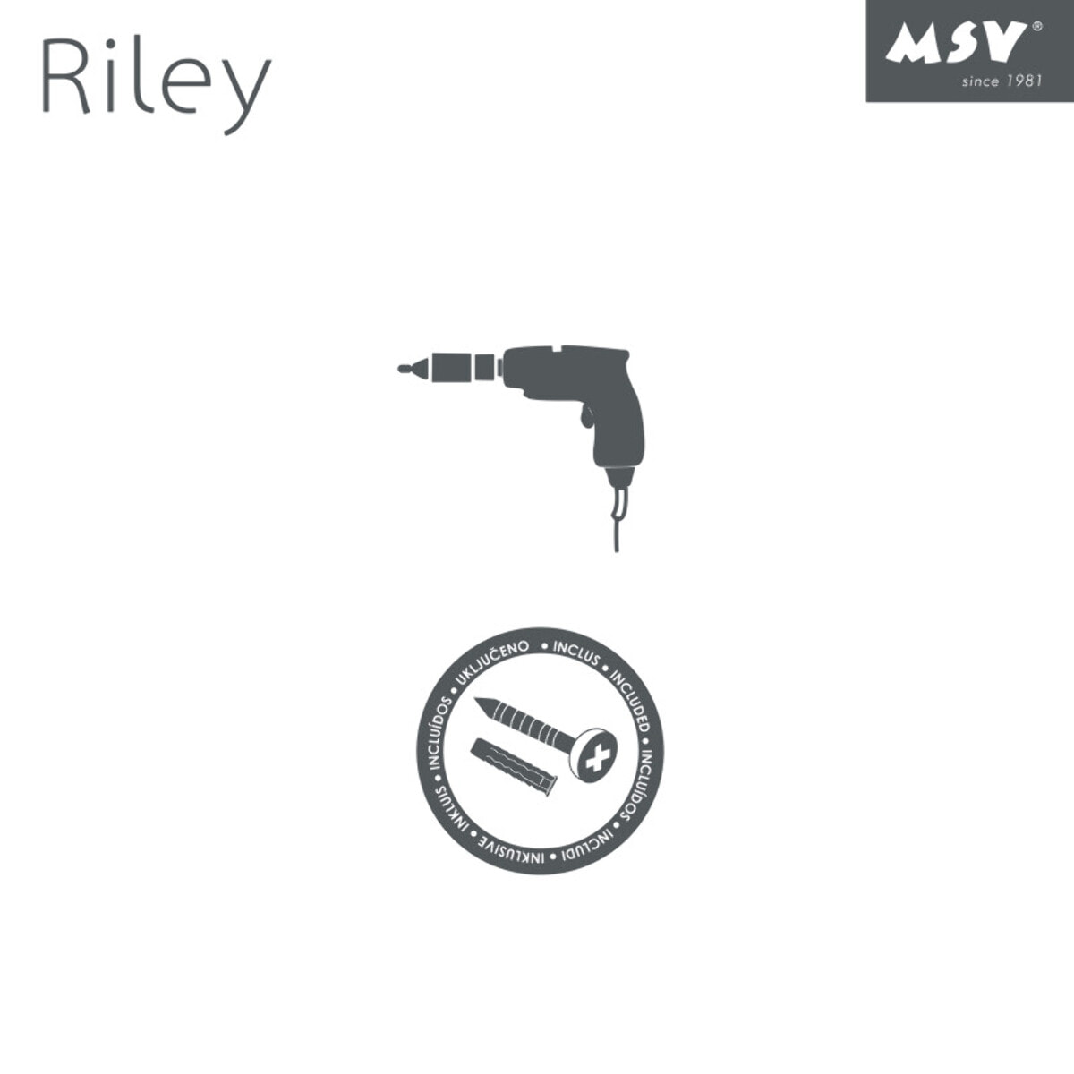 Etagère d'angle de douche 2 niveaux à  fixer RILEY Chromé MSV