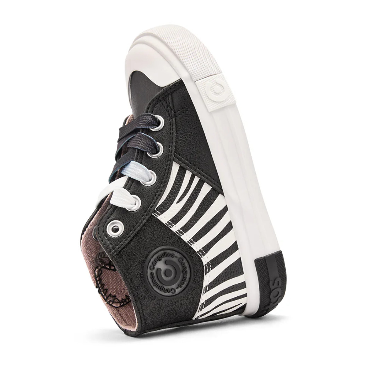 Zapatillas Altas de Niña Estampado de Zebra