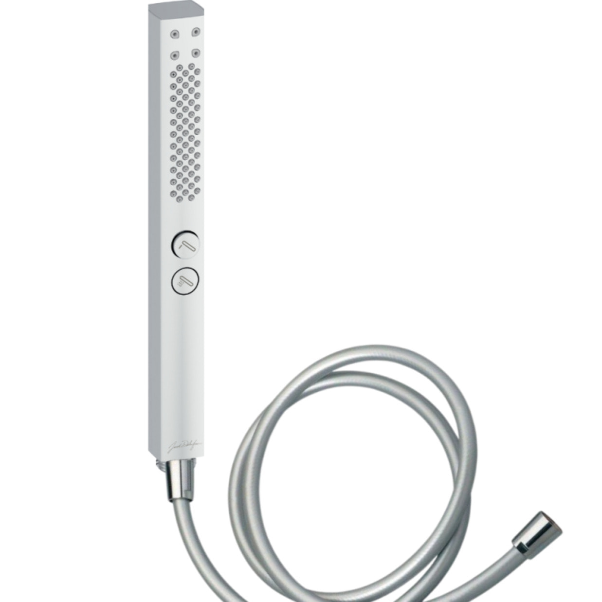 Pommeau de douche Shift+ carré 2 jets chromé + flexible