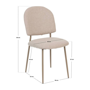 Chaise Kamili beige