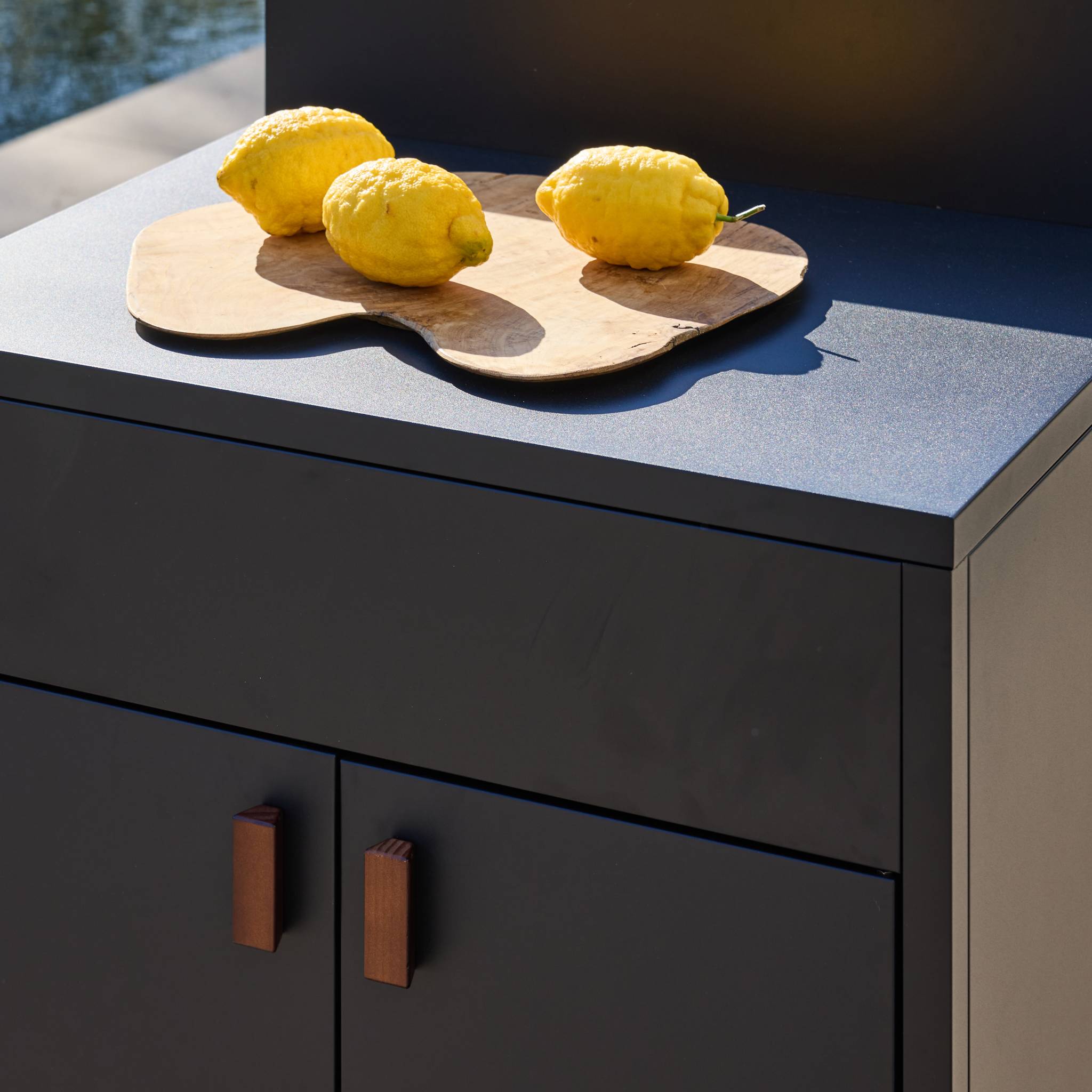 Module de cuisine extérieure acier 2 portes L80cm THIRA