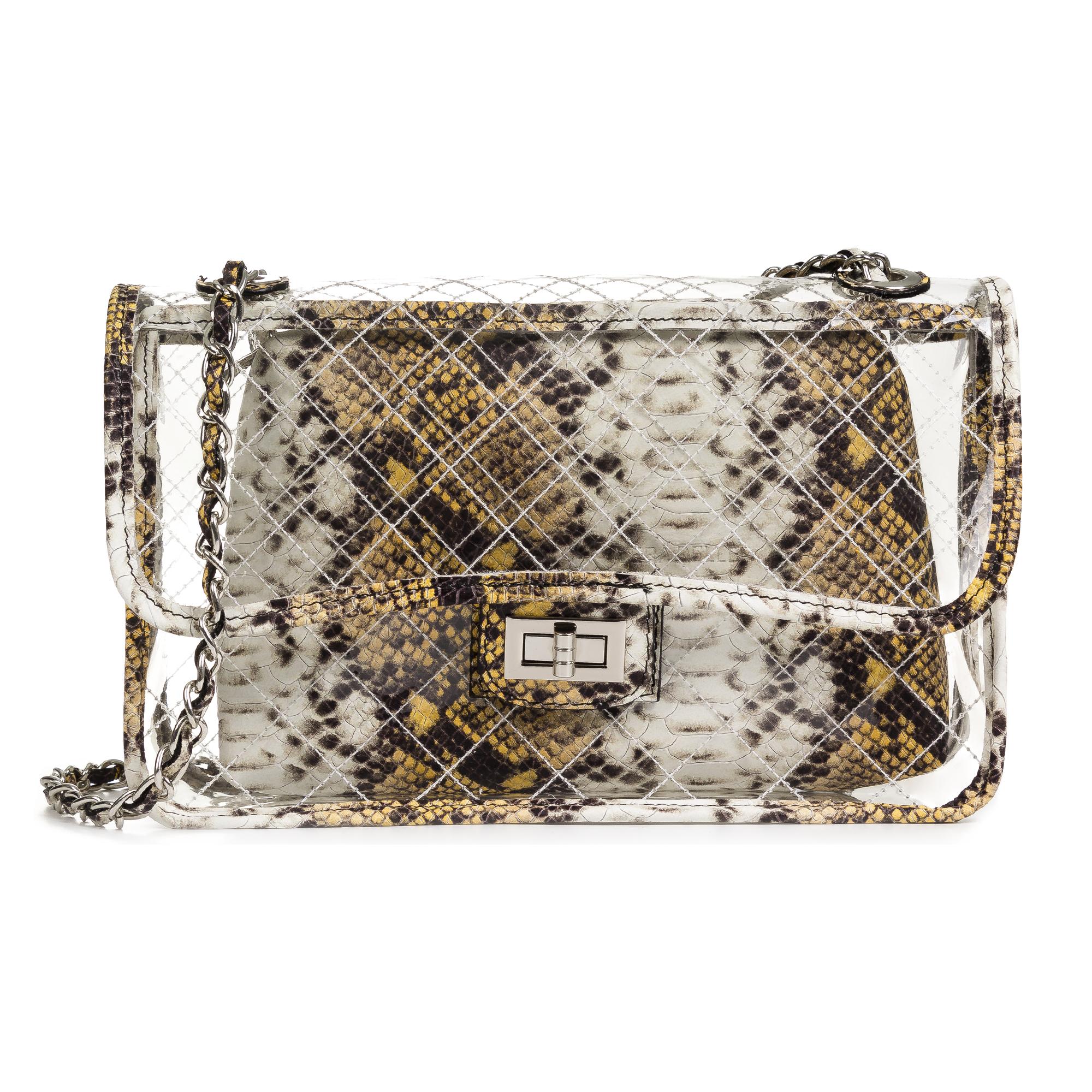 Riccarda Borsa a tracolla da donna.Tessuto TPU Suede Python