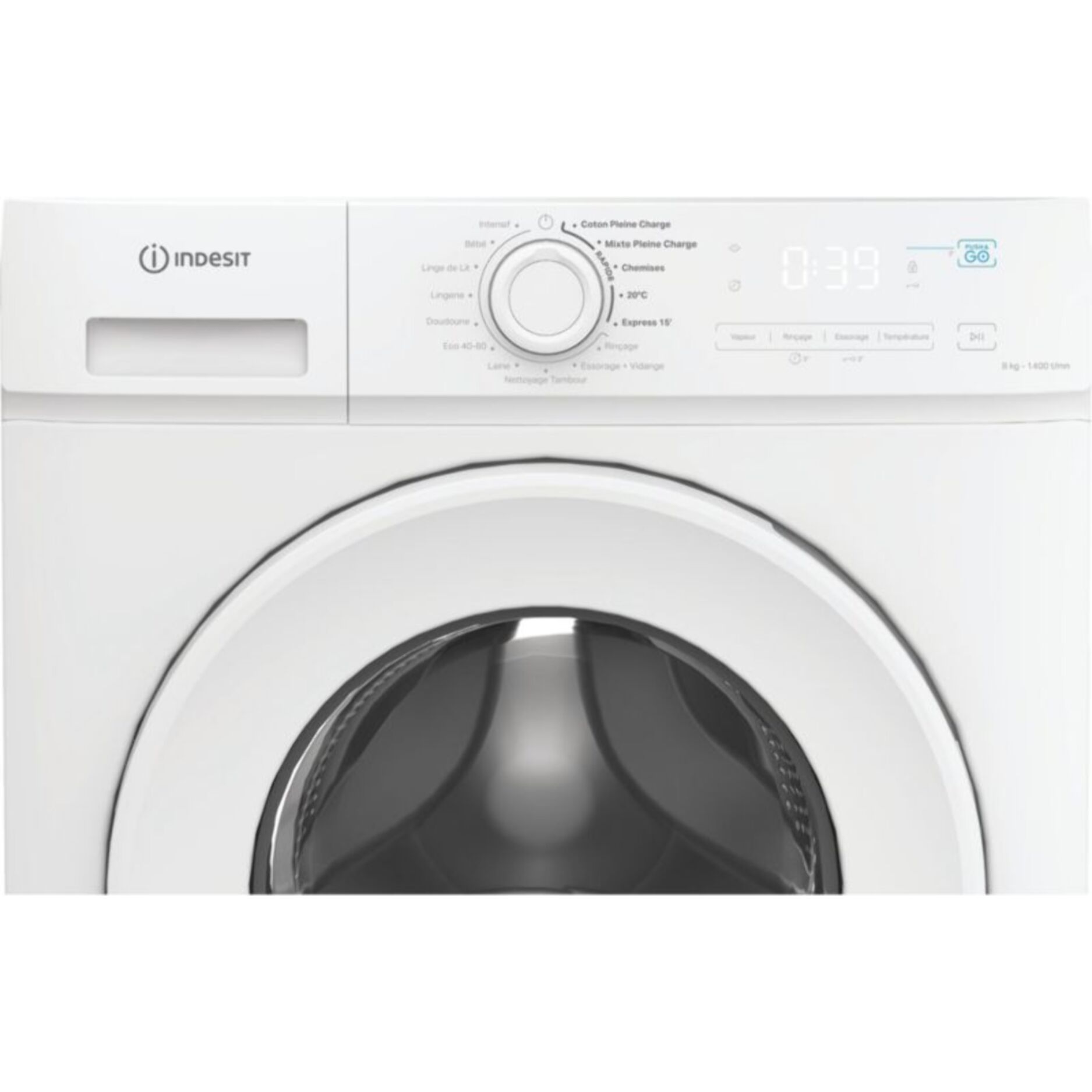 Lave linge hublot INDESIT IMA864MYTIMEFR - 8 kg - 1400 tr/min - Classe A - Moteur induction
