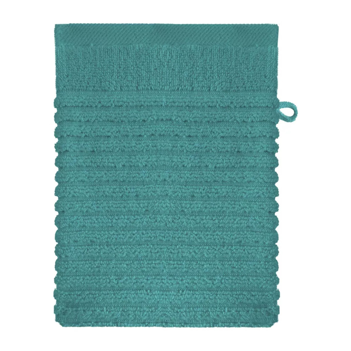 Gant de toilette pur coton 560 g/m² uni vert Vitae emeraude