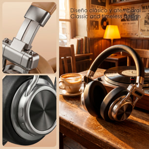 Cascos Bluetooth CR-10ANC, cancelación activa de ruido, batería de larga duración y conexión inalámbrica estable para música y llamadas.