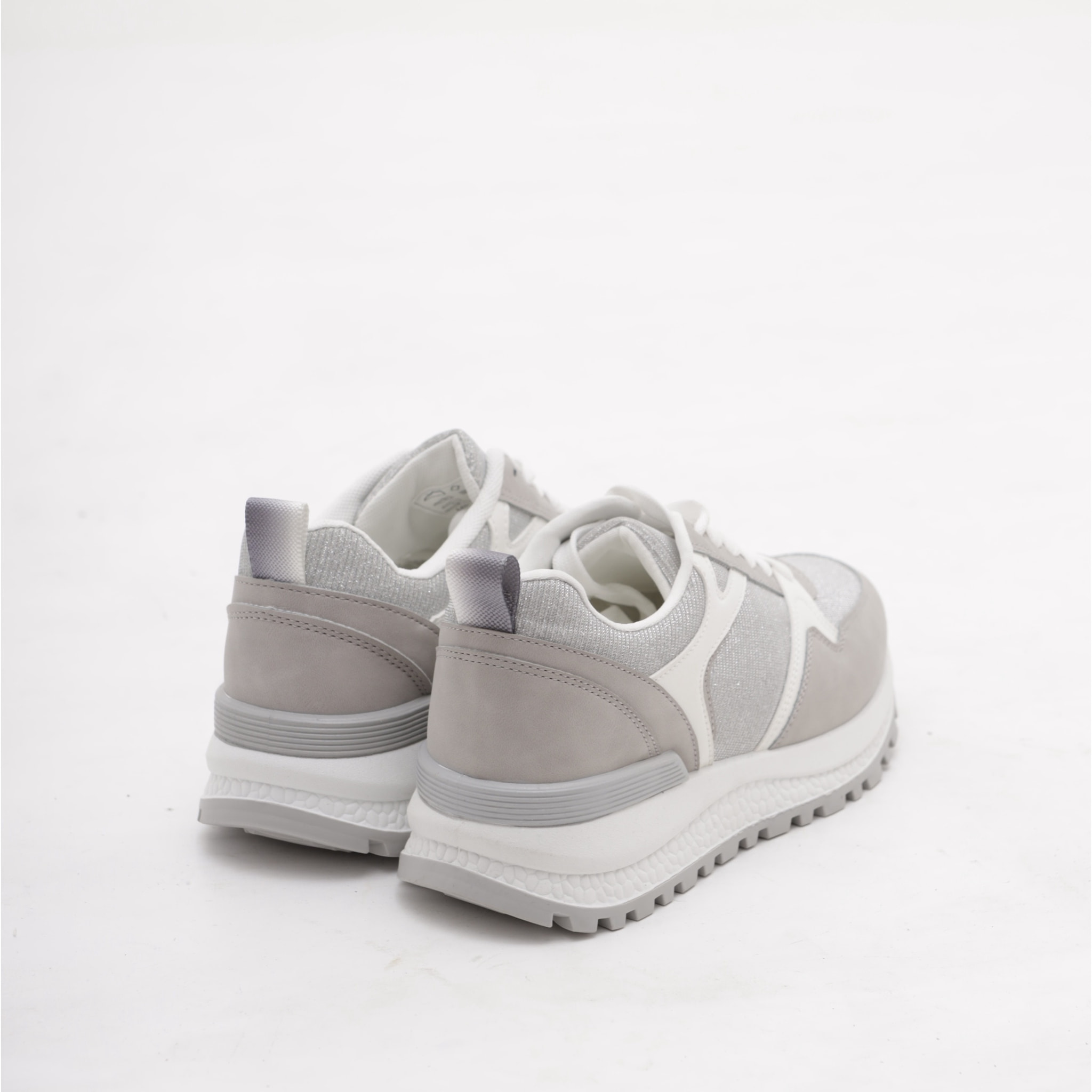 SNEAKERS RUNNING SHINY CHOCOLA' GRIGIO