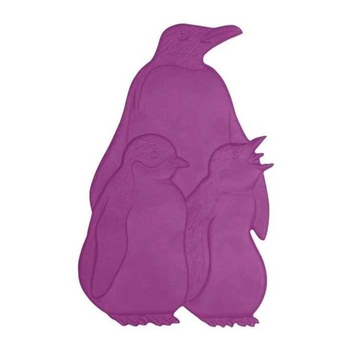 Lot de 5 Stickers figurines antidérapantes de douche ou baignoire Caoutchouc Pinguoins 9,2x15cm Multicolor MSV