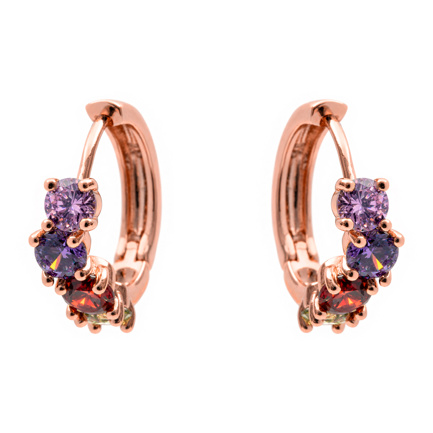 Pendientes Zamza acabado oro rosa 18k