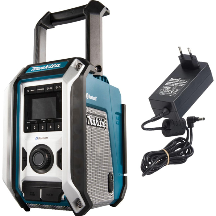 Radio de chantier 12 à 18V LXT-CXT - MAKITA - Sans batterie ni chargeur - adaptateur secteur - DMR114