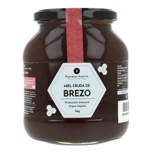 PLANETA HUERTO | Miel Cruda de Brezo 100% Natural y Pura, Producción Artesanal, Sabor Auténtico e Intenso - 1kg