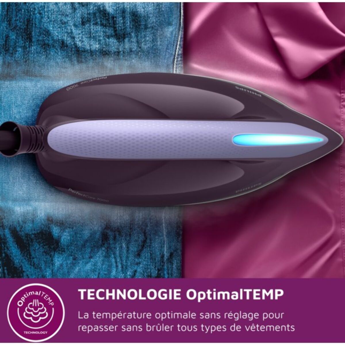 Centrale vapeur PHILIPS PSG7050/30 mauve 1,8L