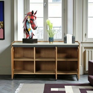 Buffet design en bois 3 portes 155 cm KINGSTON