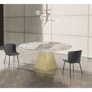 Oresteluchetta Tavolo allungabile rettangolare / rotondo ARVIN ONICE GOLD