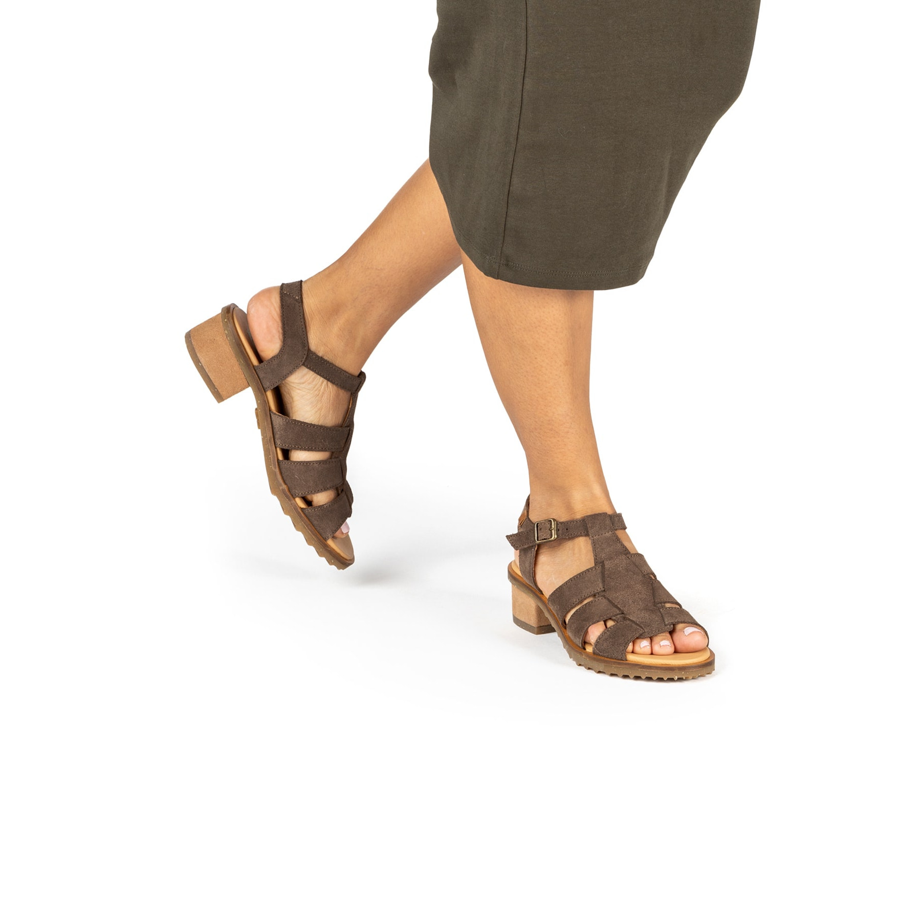 Sandalias con tacón N5800 LUX SUEDE MULTI PIEDRA / SABAL color Multi piedra