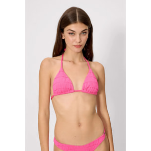 Top bikini a triangolo Rosa