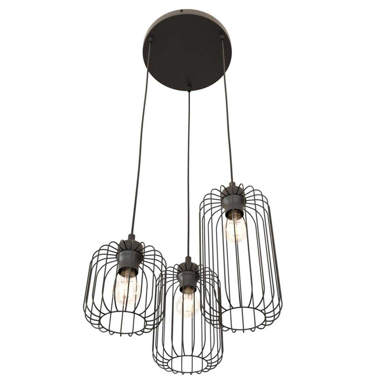 Lampada a sospensione Vander in acciaio nero opaco