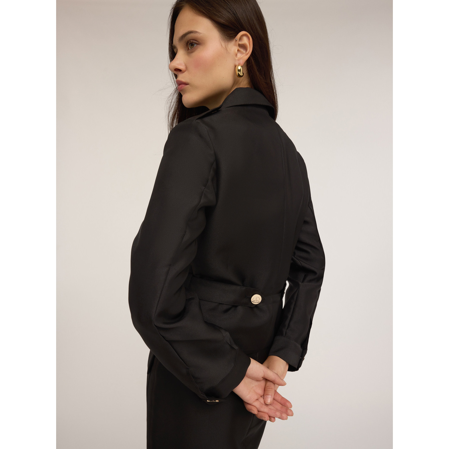 Motivi - Chaqueta de un solo pecho con bolsillos - Negro