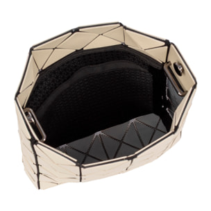 Aterno bolso bandolera y de mano de diseño geométrico.